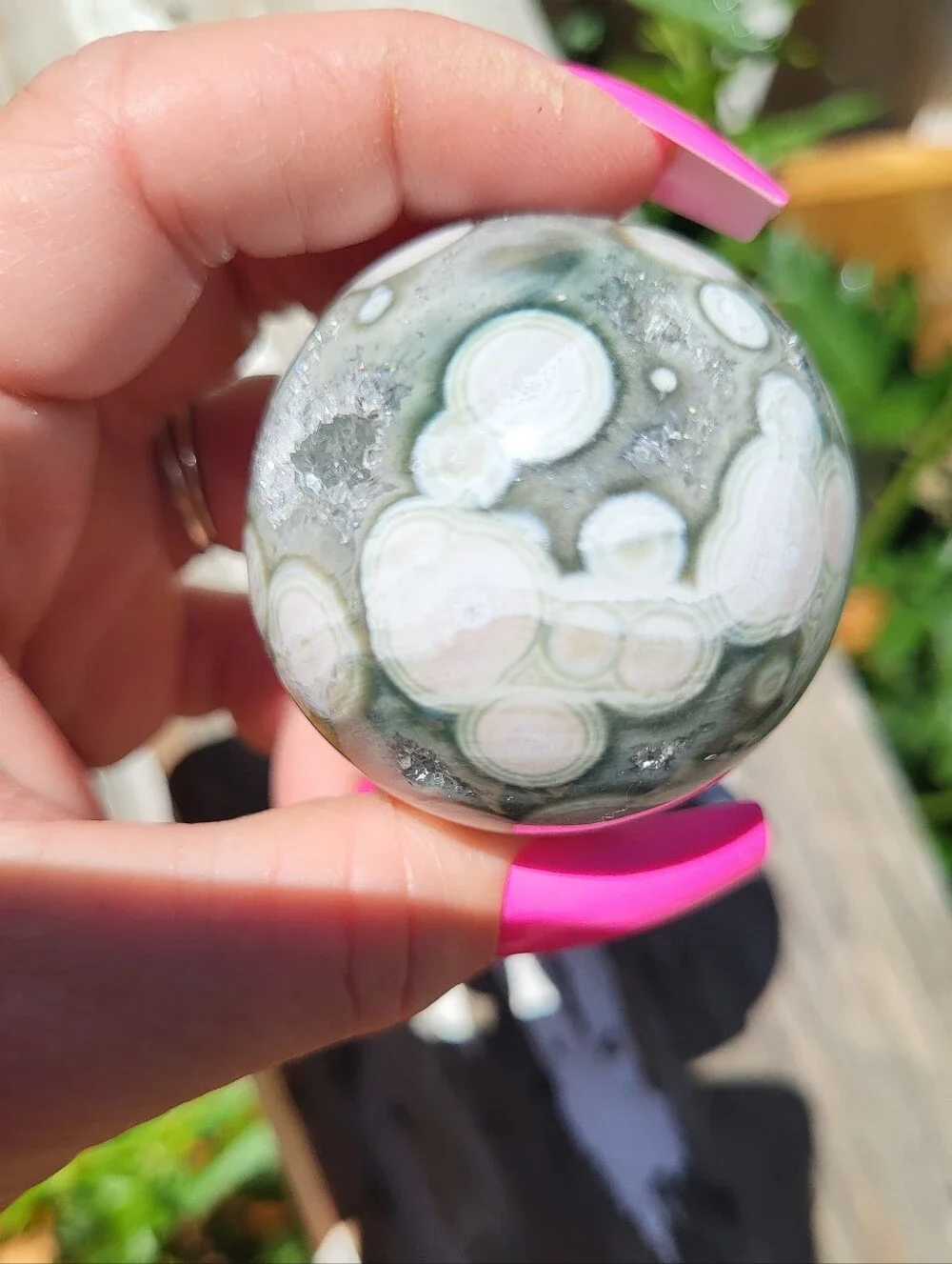 ocean jasper pink blue